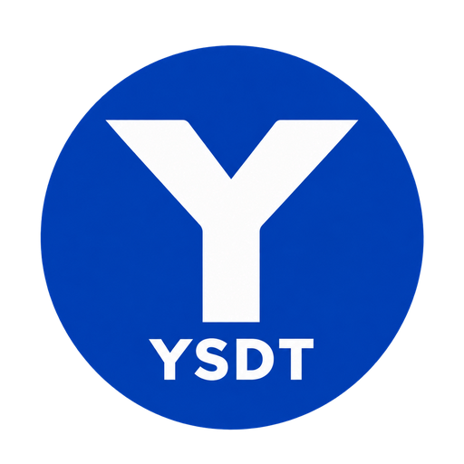 Original YSDT logo: a white Y on a blue circle